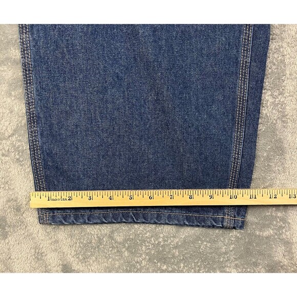 NEW Carhartt Flame Resistant Carpenter Jeans Mens 46x34 Denim Dungaree FRB13 DNM - Picture 12 of 13